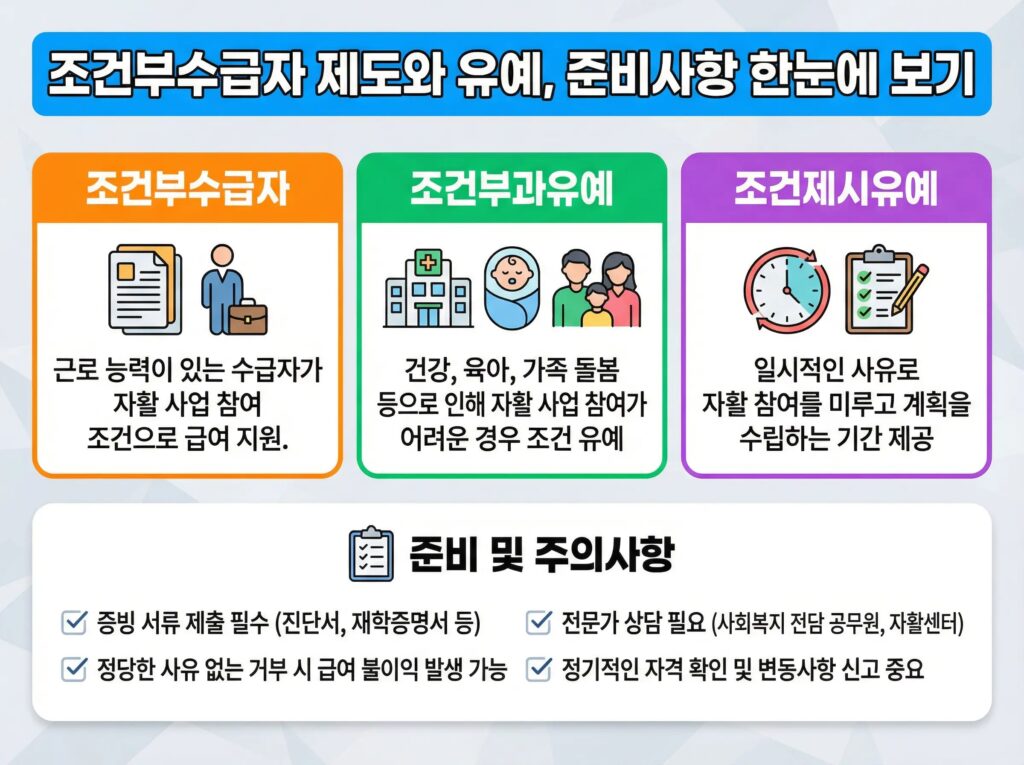자활사업 조건부 안내 이미지